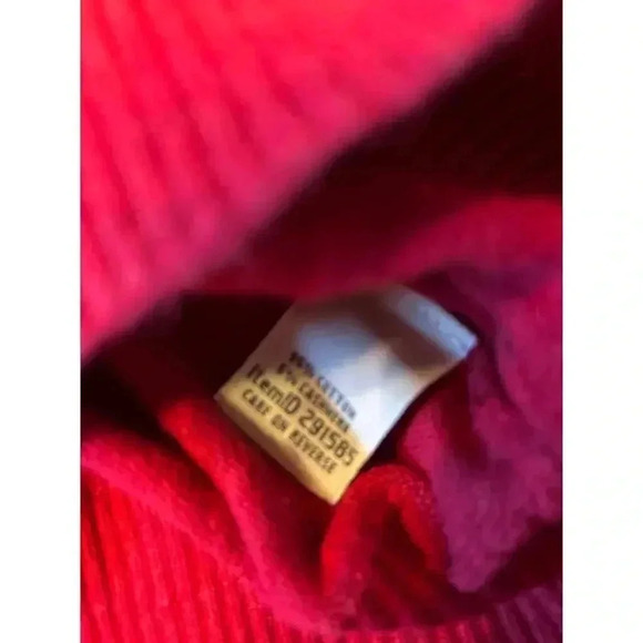 LL BEAN cotton/cashmere sweater red size Small S - Picture 3 of 3